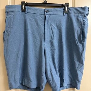 Walter Hagen Men's Light Blue Flat Front Shorts